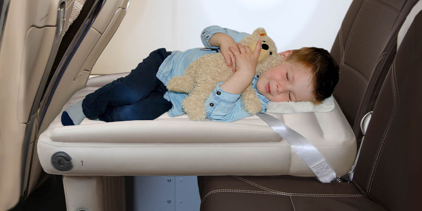 Help your child sleep on planes with Flyaway Kids Bed. Flyaway Designs