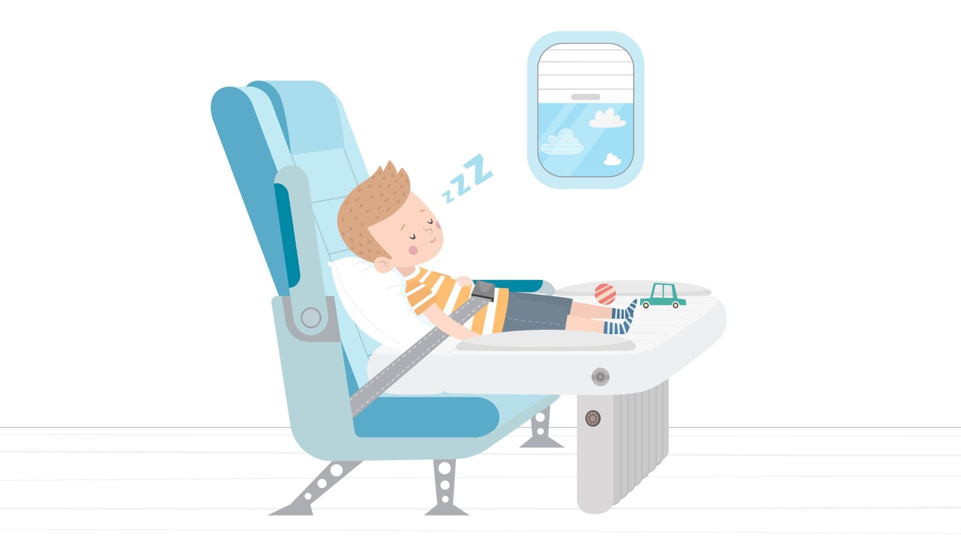 Illustration of child on Flyaway Kids Bed